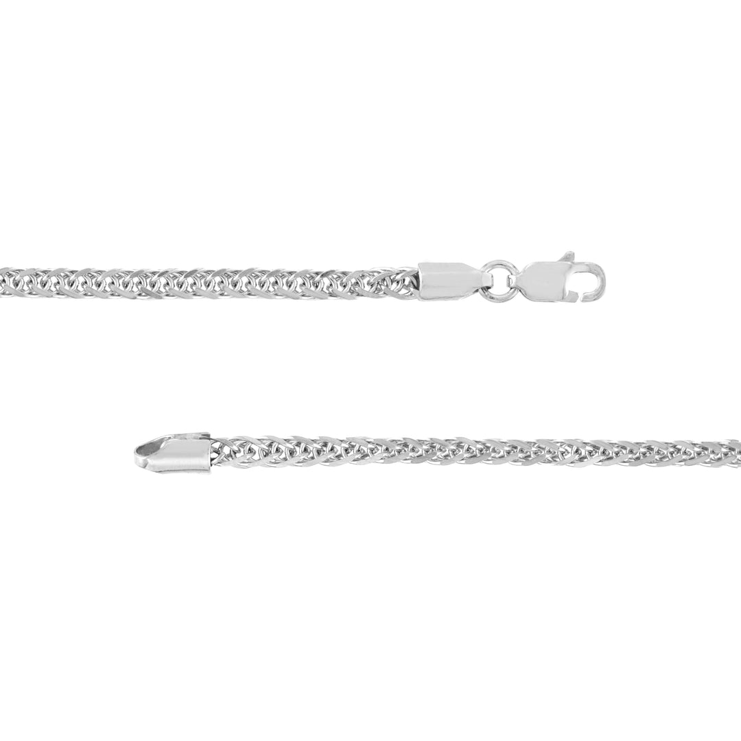 Sterling Silver 2.9mm Square Wheat Chain