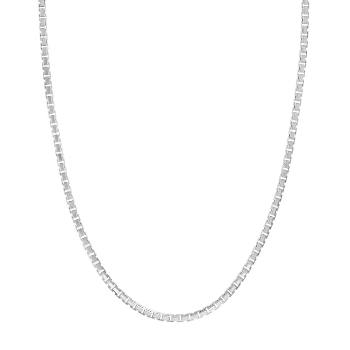 Sterling Silver 3.40mm Fancy Box Chain with Lobster Lock