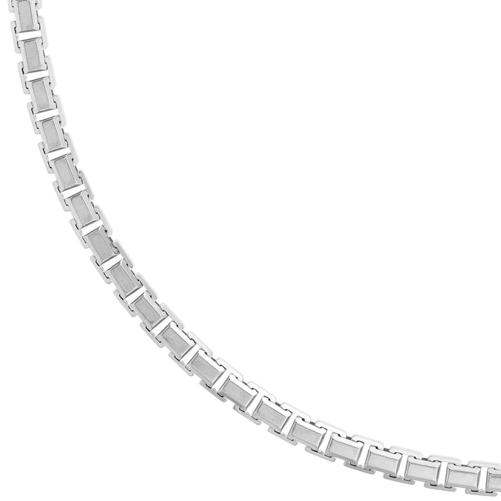 Sterling Silver 3.40mm Fancy Box Chain with Lobster Lock