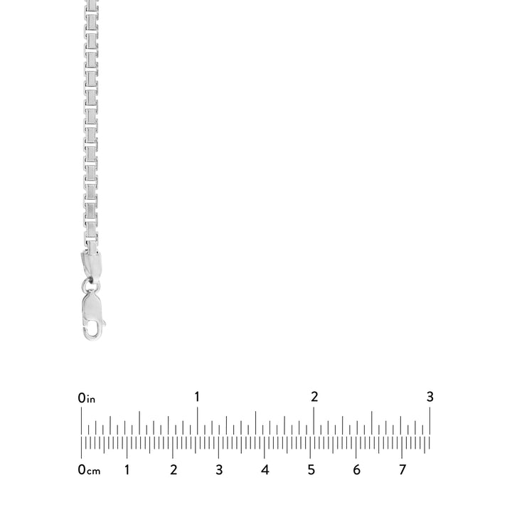 Sterling Silver 3.40mm Fancy Box Chain with Lobster Lock
