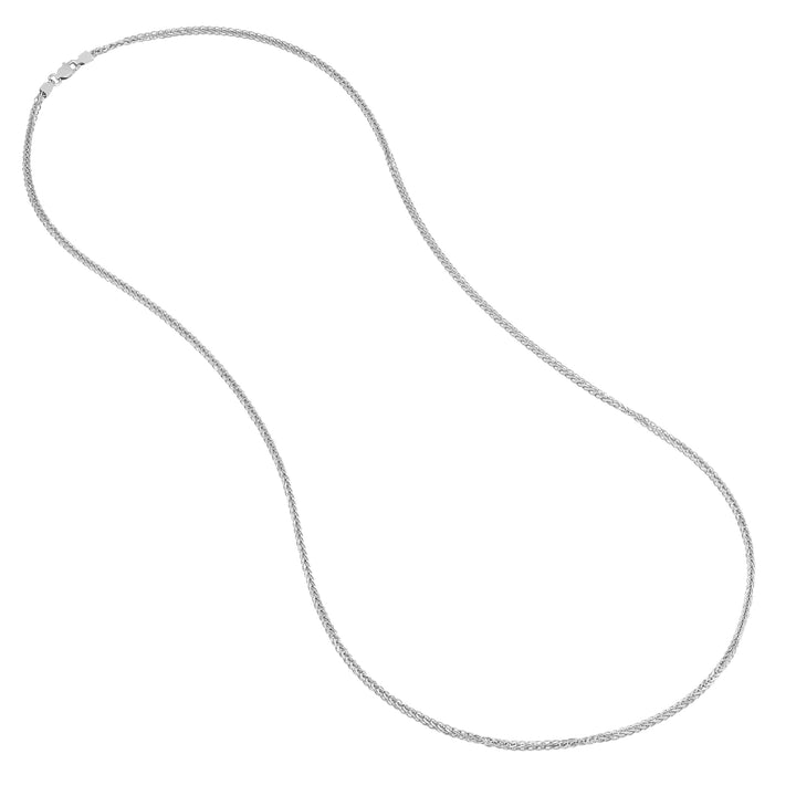 Sterling Silver 2.25mm Square Wheat Chain