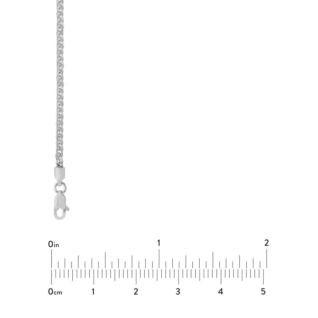 Sterling Silver 2.25mm Square Wheat Chain