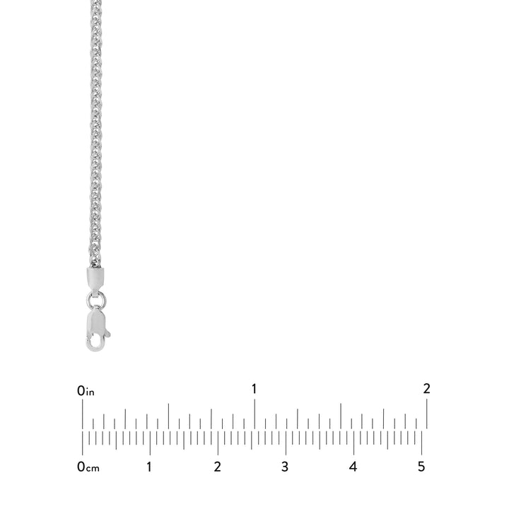 Sterling Silver 2.25mm Square Wheat Chain