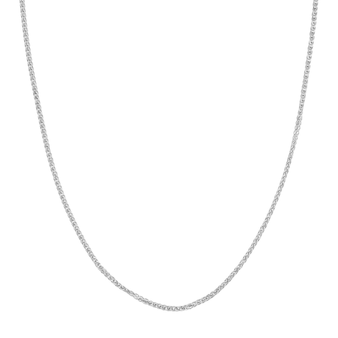 Sterling Silver 2.25mm Square Wheat Chain