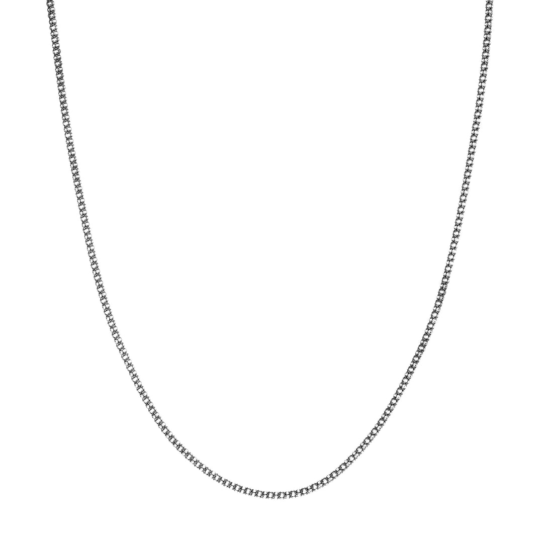 Sterling Silver 2.3mm Oxidized Popcorn Chain with Lobster Lo