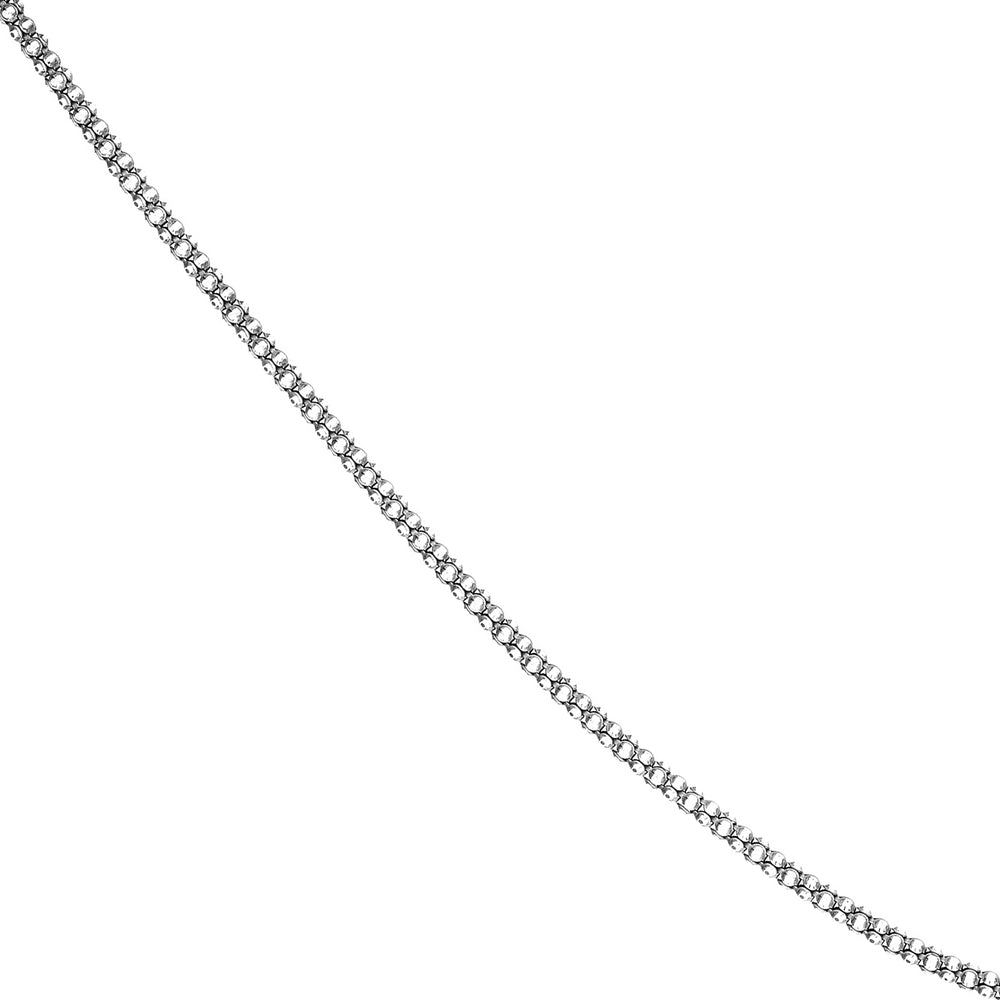 Sterling Silver 2.3mm Oxidized Popcorn Chain with Lobster Lo