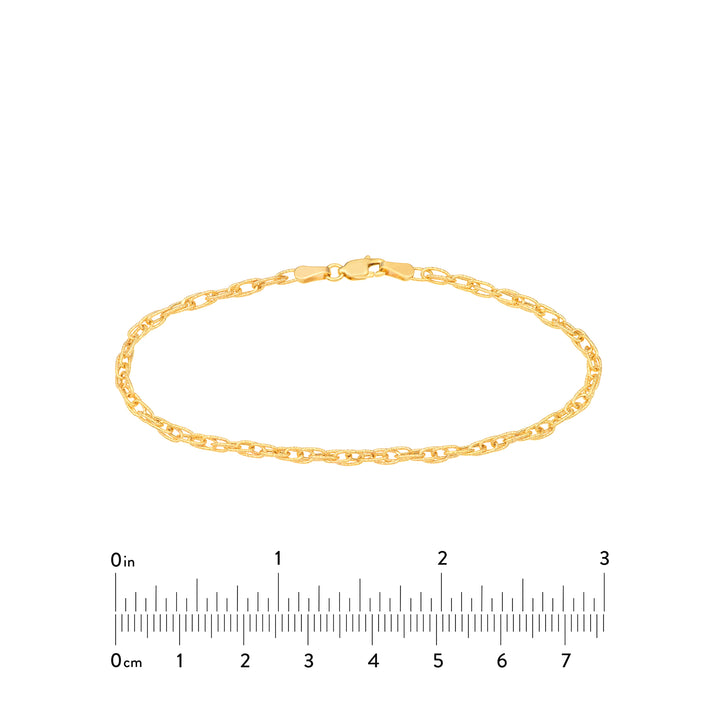 Textured Double Cable Chain Bracelet