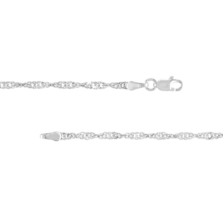 Sterling Silver 2.2mm Singapore Chain