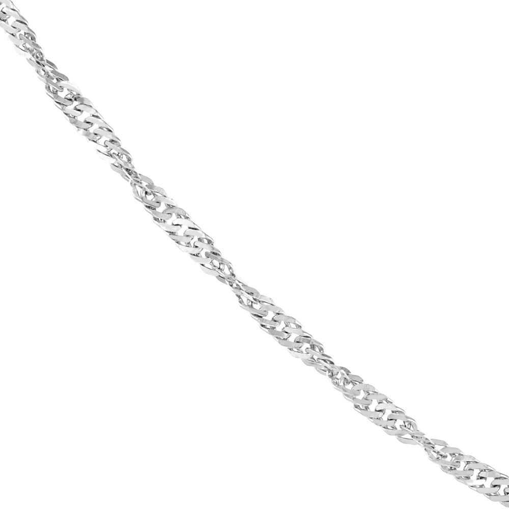Sterling Silver 3.1mm Singapore Chain