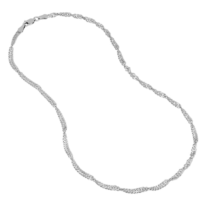 Sterling Silver 3.1mm Singapore Chain