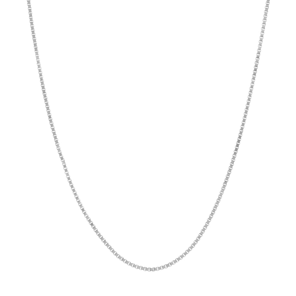 Sterling Silver 0.8mm Box Chain with Lobster Lock