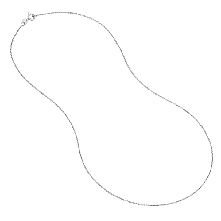 Sterling Silver 0.9mm Cable Chain with Spring Ring