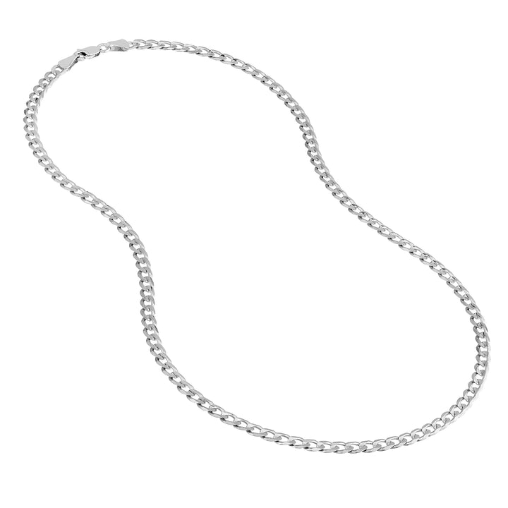 Sterling Silver 4.4mm Light Curb Chain with Lobster Lock