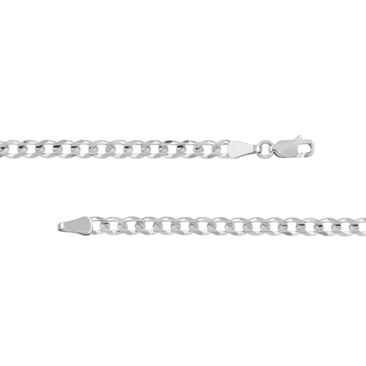 Sterling Silver 4.4mm Light Curb Chain with Lobster Lock