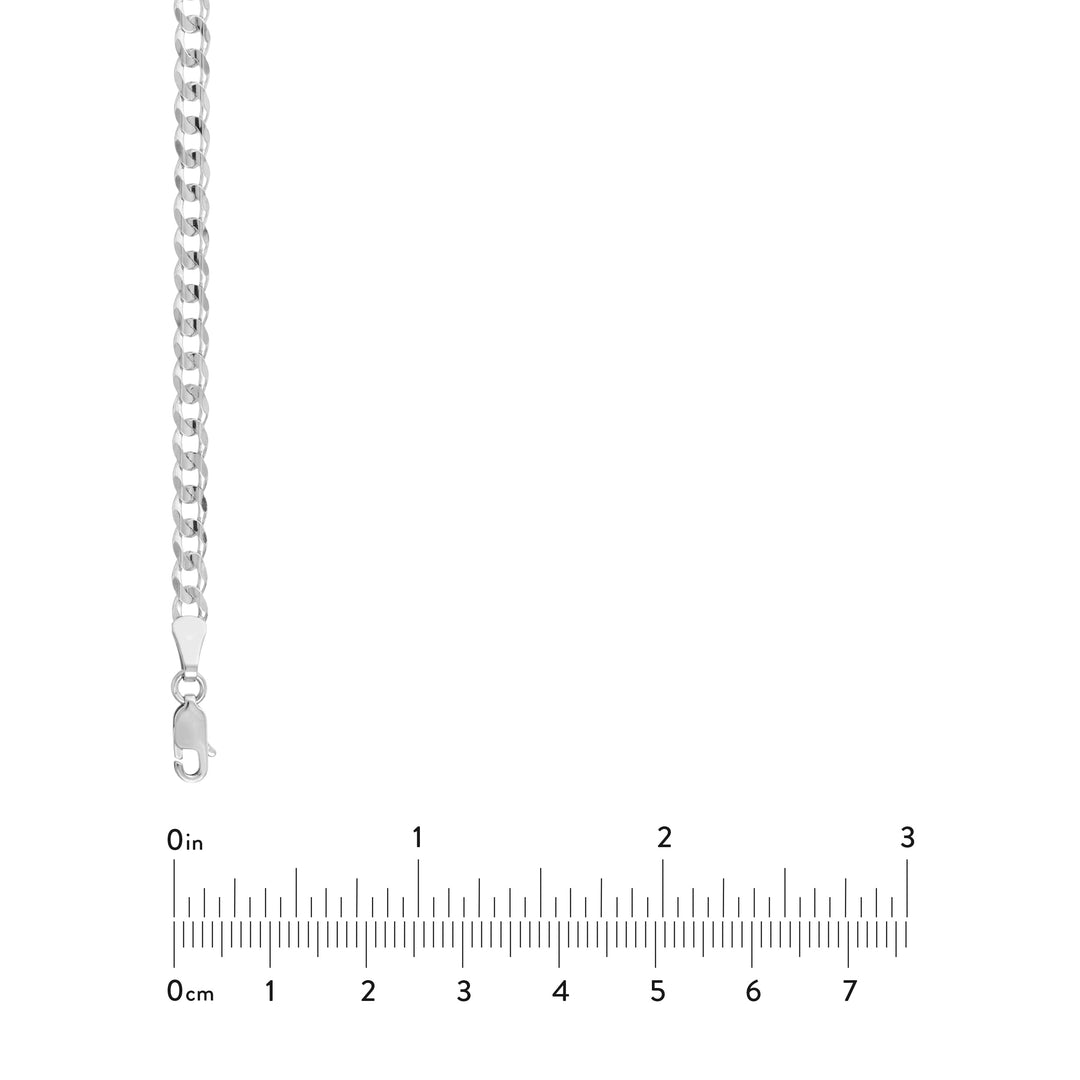 Sterling Silver 4.4mm Light Curb Chain with Lobster Lock