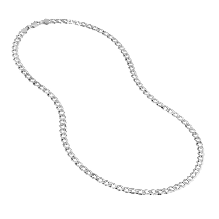 Sterling Silver 5.2mm Light Curb Chain with Lobster Lock
