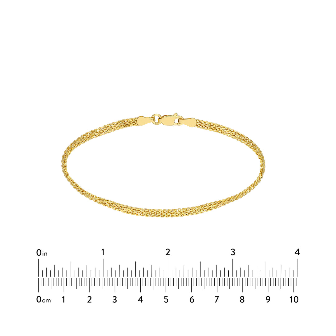 2 Row Hollow Wheat Chain Bracelet