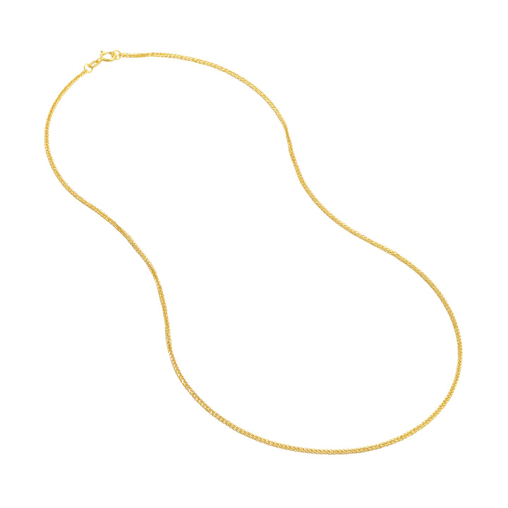 1.50mm Square Wheat Chain with Spring Ring