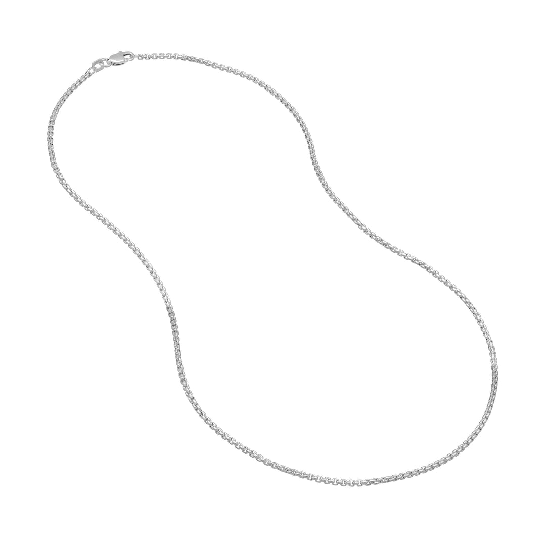 1.8mm Hollow Round Box Chain with Lobster Lock