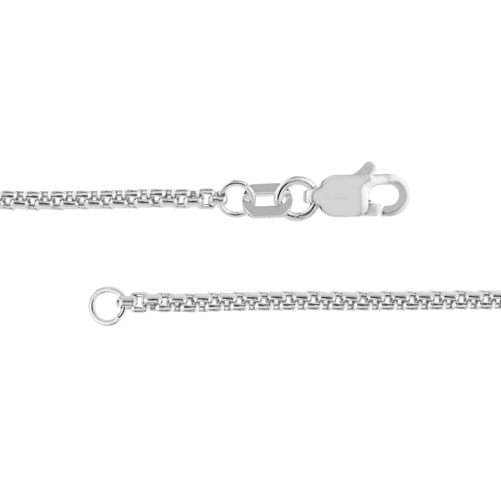 1.8mm Hollow Round Box Chain with Lobster Lock