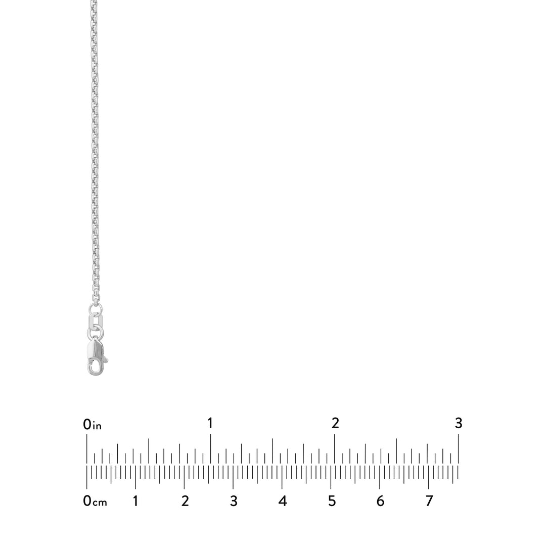 1.8mm Hollow Round Box Chain with Lobster Lock