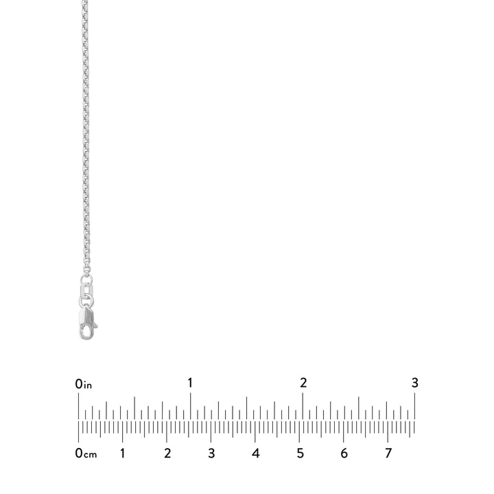 1.8mm Hollow Round Box Chain with Lobster Lock