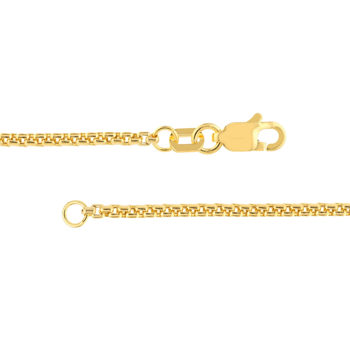 1.8mm Hollow Round Box Chain with Lobster Lock