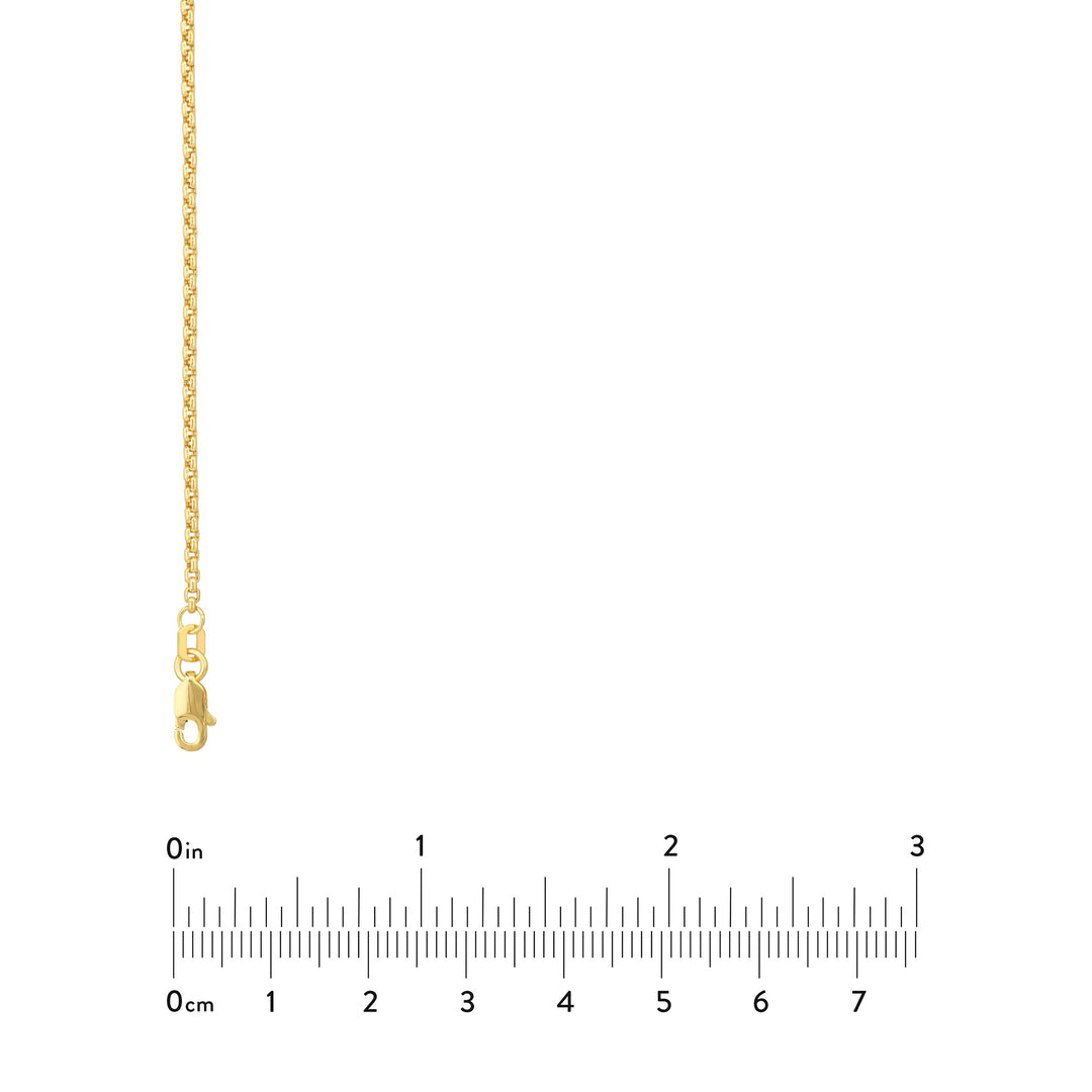 1.8mm Hollow Round Box Chain with Lobster Lock