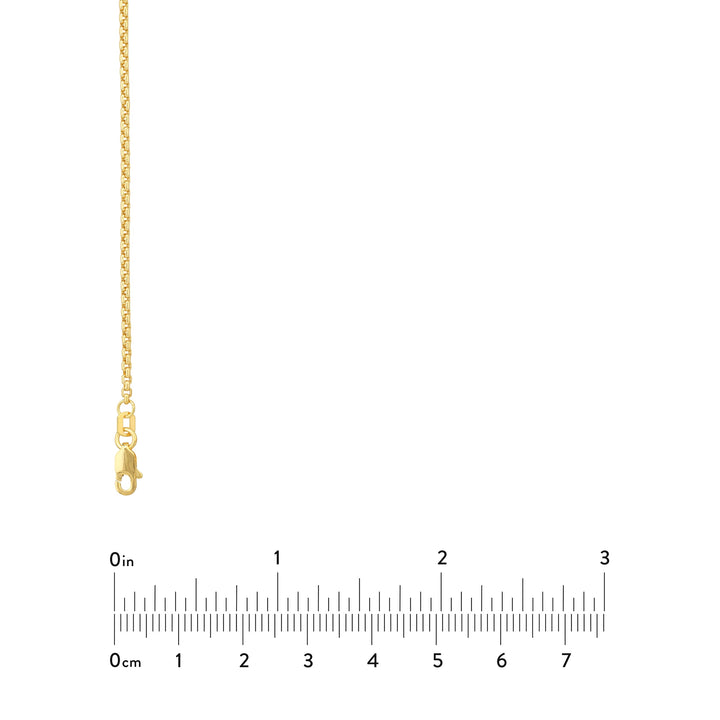 1.8mm Hollow Round Box Chain with Lobster Lock