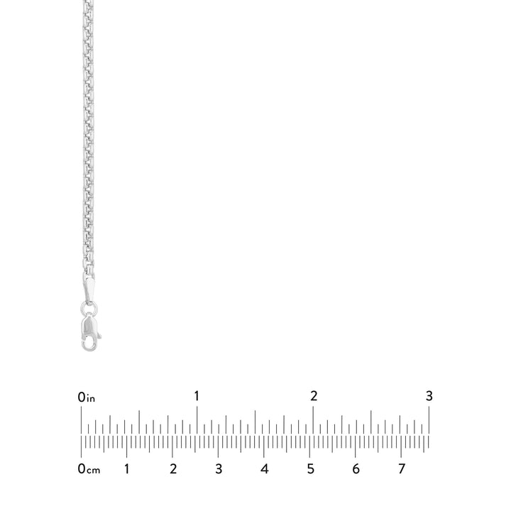 2.6mm Hollow Round Box Chain with Lobster Lock