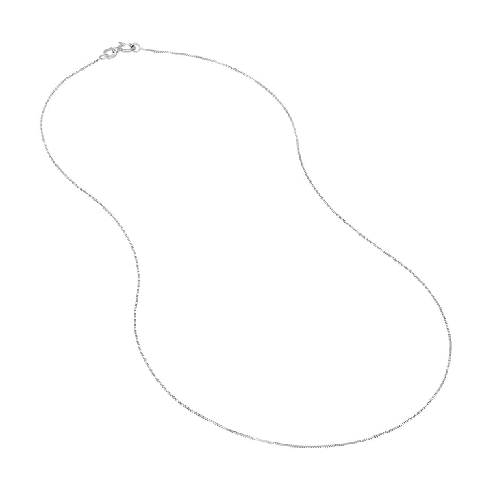Sterling Silver 0.6mm Box Chain with Spring Ring