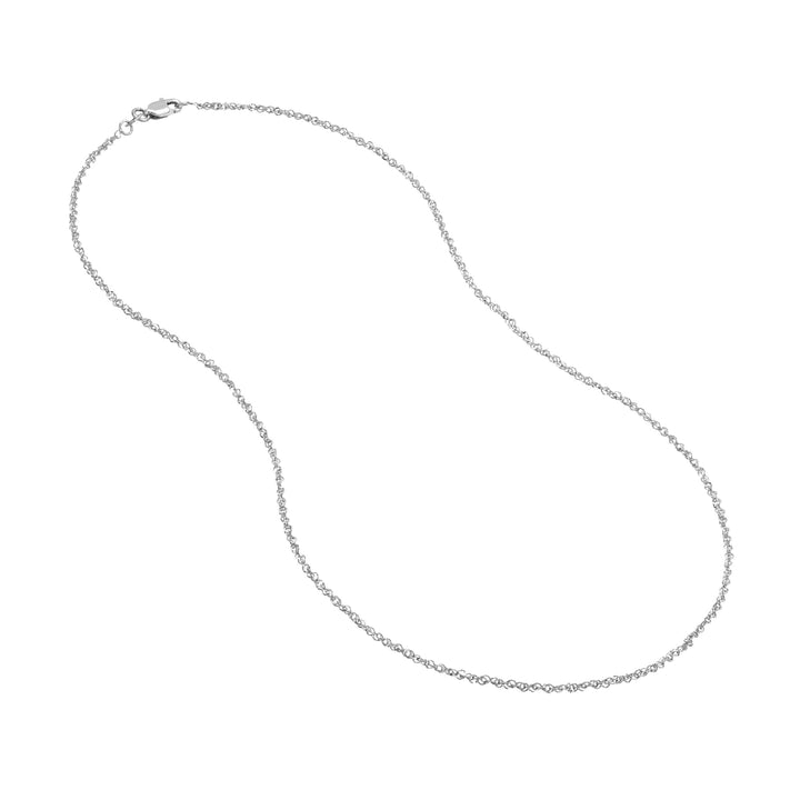1.5mm Sparkle Singapore Chain with Lobster Lock