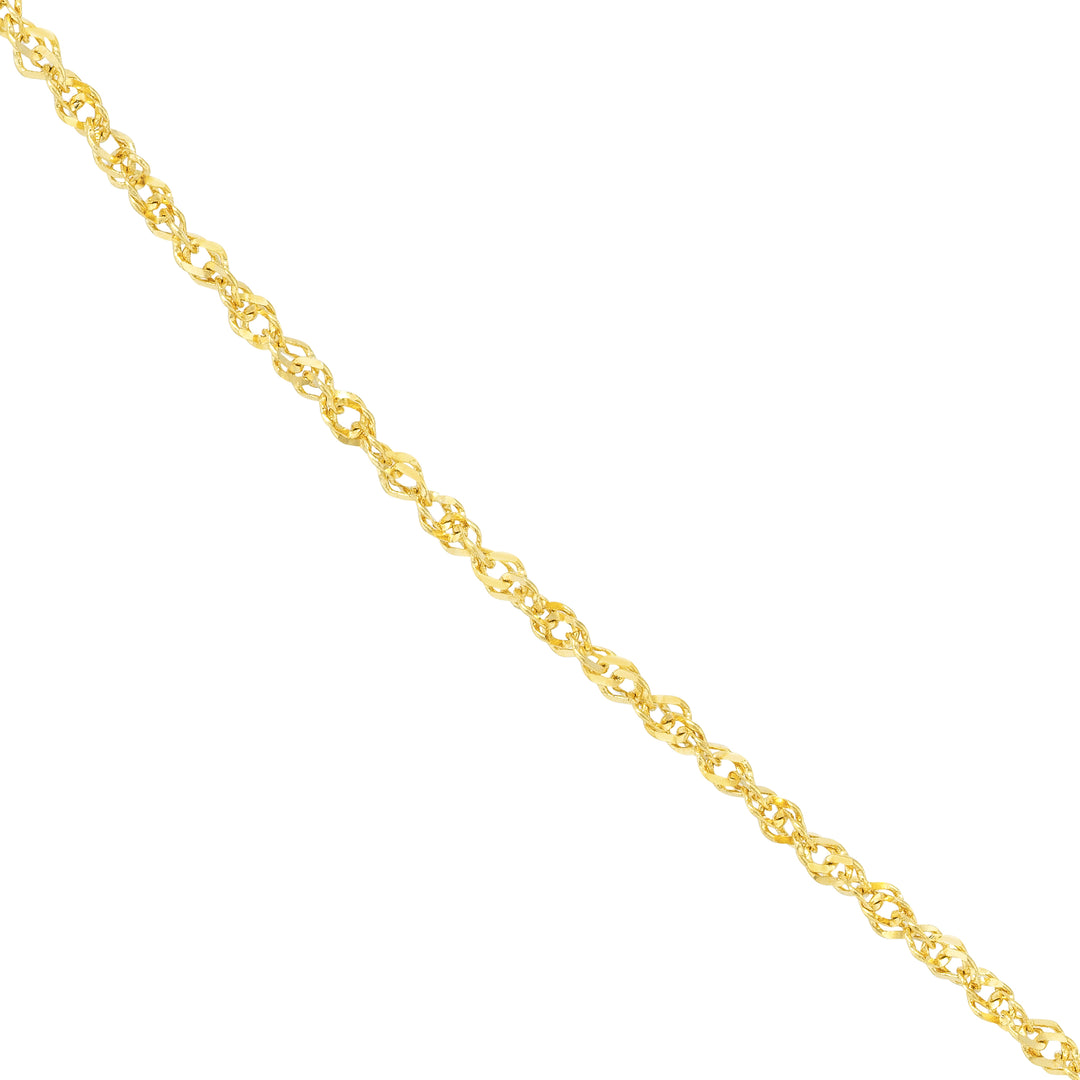 1.5mm Sparkle Singapore Chain with Lobster Lock