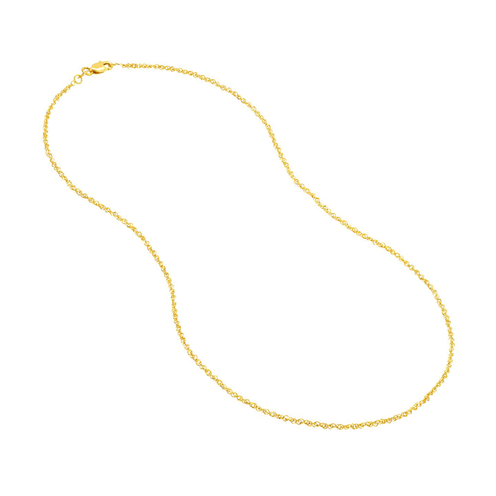 1.5mm Sparkle Singapore Chain with Lobster Lock