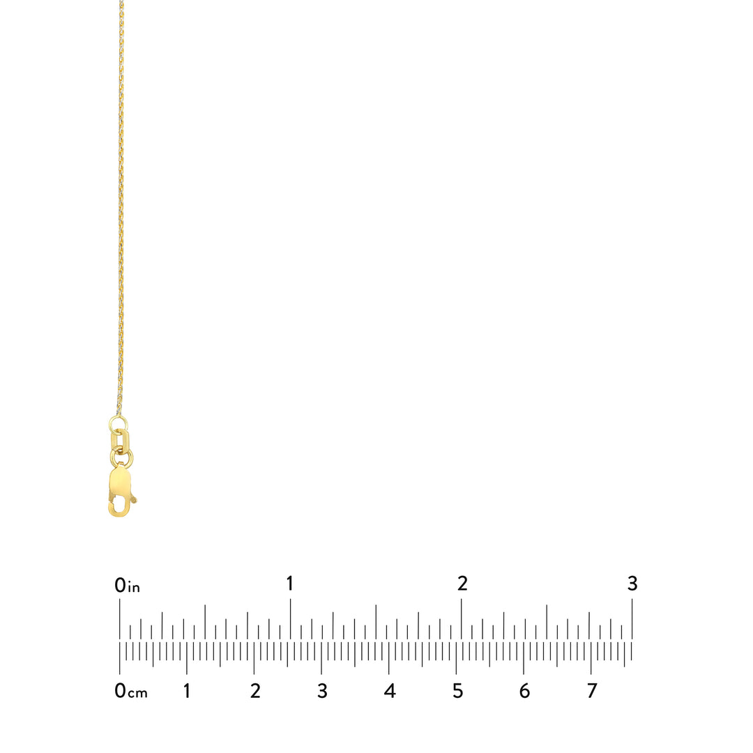 1.05mm Two-Tone Pavé Wheat Chain with Lobster Lock