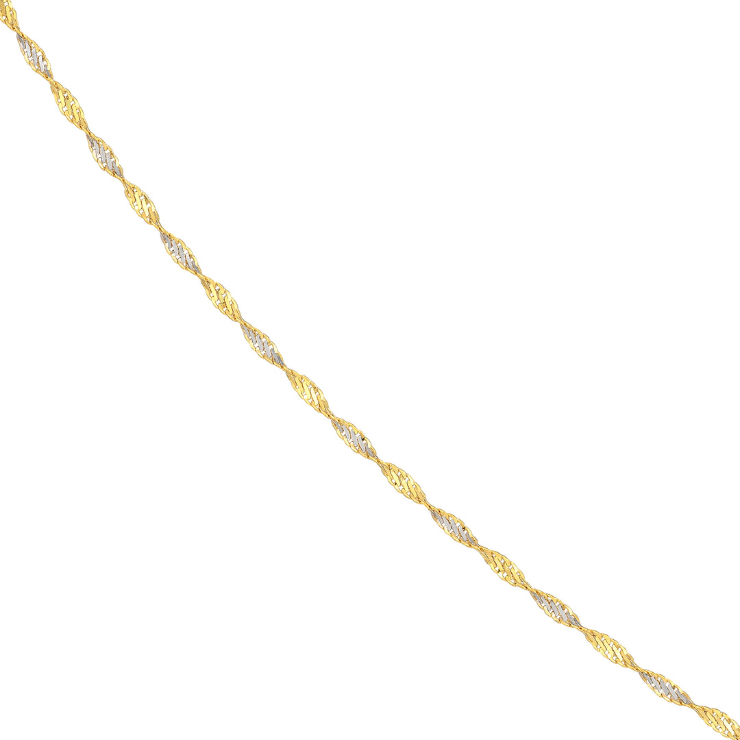 1.35mm Yellow/White Dorica Chain with Lobster Lock