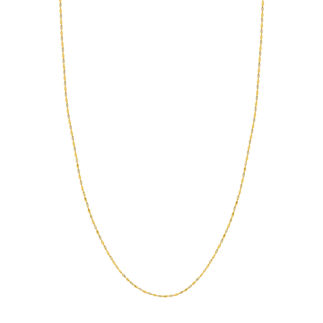 1.35mm Yellow/White Dorica Chain with Lobster Lock