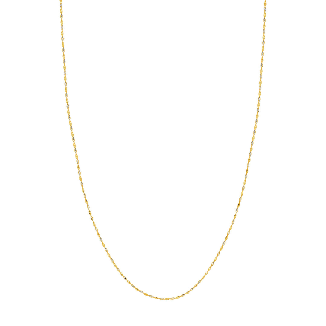 1.35mm Yellow/White Dorica Chain with Lobster Lock