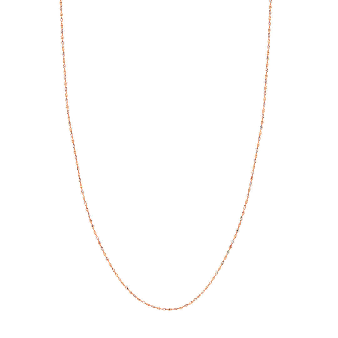 1.35mm Rose/White Dorica Chain with Lobster Lock