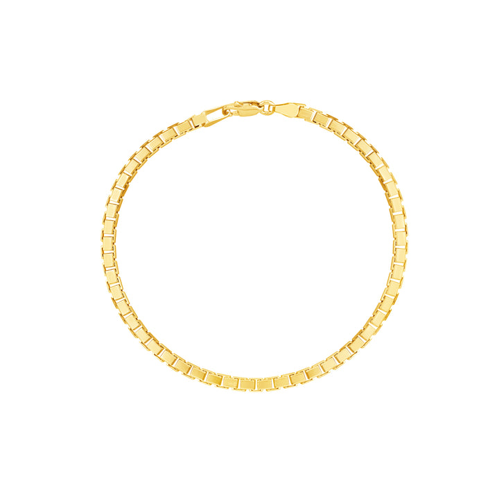 3.4mm Box Chain Bracelet with Spring Ring