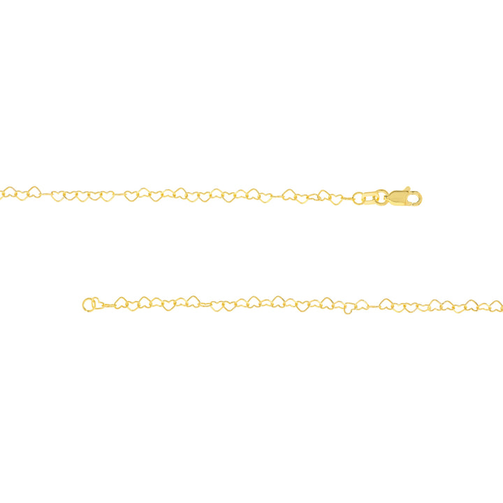 3.50mm Twist Heart Chain