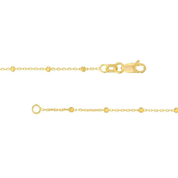 Faceted Bead Saturn Chain