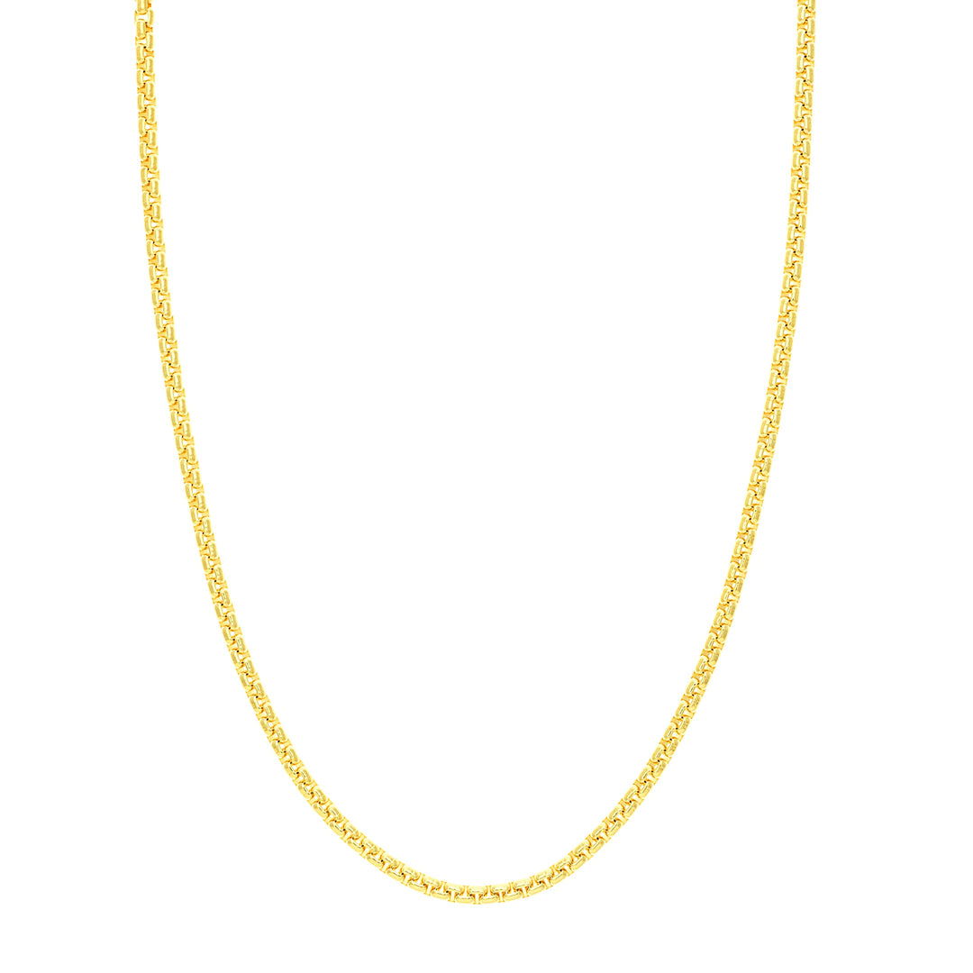 3.95mm Solid Round Box Chain with Lobster Lock