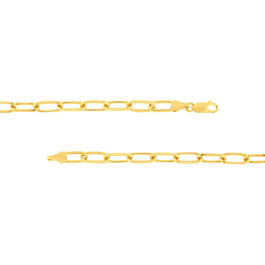 5.25mm Paper Clip Chain with Lobster Lock