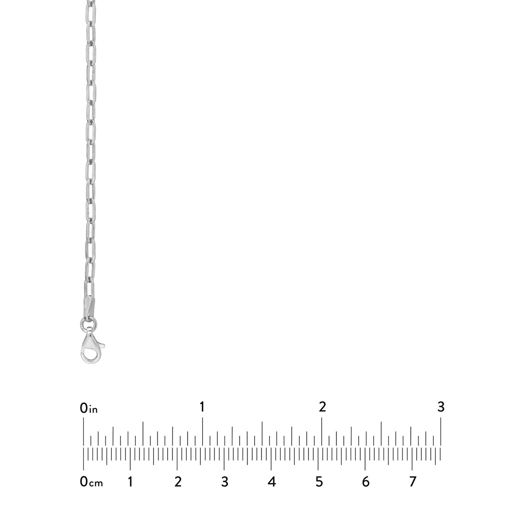 2.5mm Paper Clip Chain with Pear Shape Lock