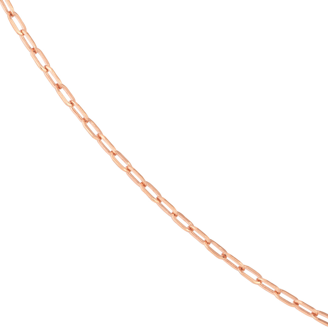 2.5mm Paper Clip Chain with Pear Shape Lock