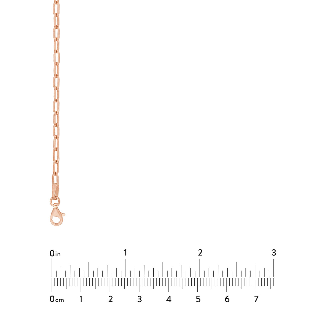 2.5mm Paper Clip Chain with Pear Shape Lock