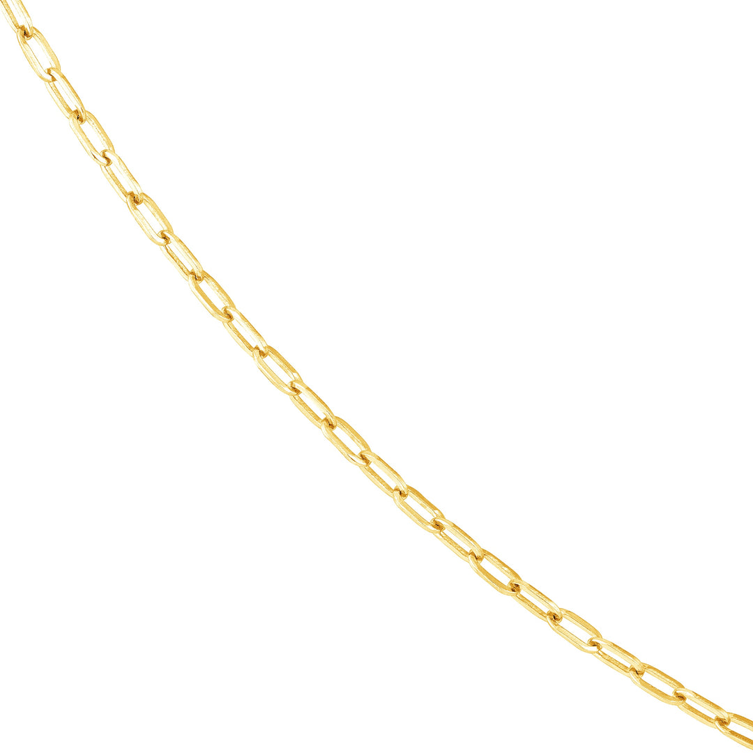 2.5mm Paper Clip Chain with Pear Shape Lock