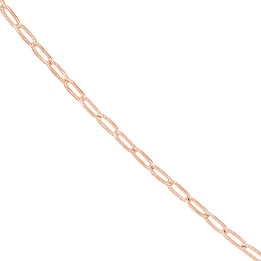 1.30mm Paper Clip Chain with Pear Shape Lobster Lock