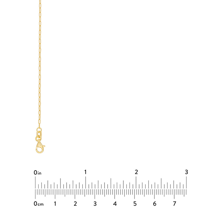 1.30mm Paper Clip Chain with Pear Shape Lobster Lock